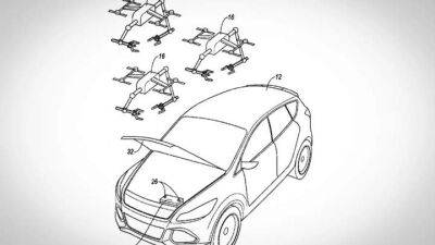 Ford запатентовал систему квадрокоптеров, которые могут подзарядить аккумулятор - auto.24tv.ua