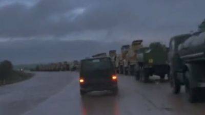 Около 15 единиц: на видео показали колонну броневиков Oshkosh M-ATV - autocentre.ua - Украина - Сша