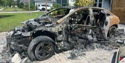 Электрический седан Mercedes-Benz EQE загорелся прямо в гараже (фото) - autocentre.ua - штат Флорида - Mercedes-Benz
