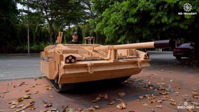 Отец построил для сына деревянный шведский танк из World Of Tanks: видео - auto.24tv.ua