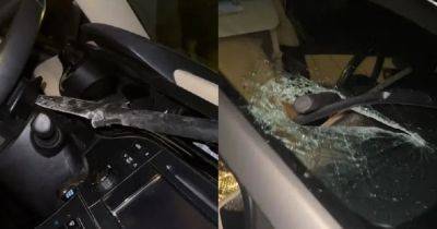 В США женщину едва не пронзило стальное копье, брошенное в лобовое стекло ее авто (видео) - focus.ua - Украина - Сша - Вашингтон - штат Техас