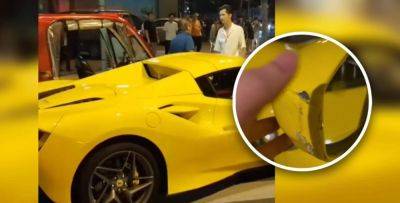 Царапины на кузове Ferrari F8 Spider стоили виновнику всего 26 долларов - autocentre.ua - Китай - Шанхай