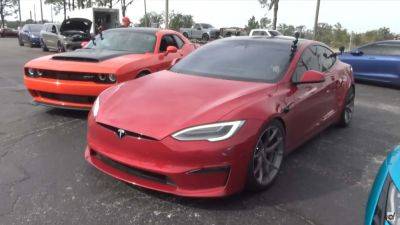 Tesla Model S Plaid обошел 1025-сильный Dodge Challenger SRT Demon - autocentre.ua