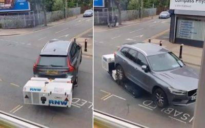 Робот-эвакуатор убирает незаконно припаркованный Volvo XC60 (видео) - autocentre.ua