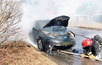 В Минске горел электромобиль Nissan Leaf - charter97.org - Белоруссия - Минск