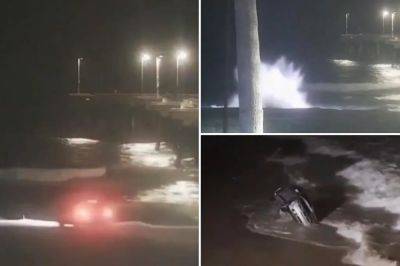 Полицейская погоня закончилась для этого BMW X3 падением в океан (видео) - autocentre.ua - Сша - штат Калифорния - Лос-Анджелес