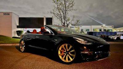Украинцы переделали Tesla Model 3 в кабриолет - auto.24tv.ua - Сша - штат Калифорния