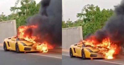 Дорогой суперкар Lamborghini сожгли во время ссоры (видео) - focus.ua - Украина - Индия