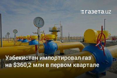 Узбекистан импортировал газ на $360,2 млн в первом квартале - gazeta.uz - Китай - Узбекистан - Казахстан - Россия
