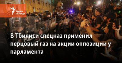 В Тбилиси спецназ применил перцовый газ на акции оппозиции у парламента - svoboda.org - Грузия - Тбилиси